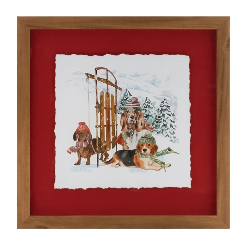 Sled and Ski Dogs Framed Art Prints, Set of 2