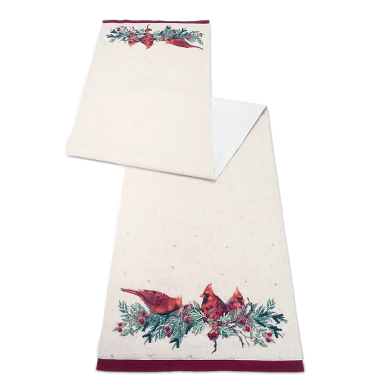 Cardinal and Holly Table Runner
