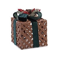 LED Woven Christmas Gifts with Bows, Set of 3