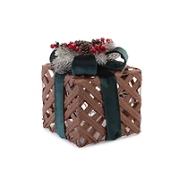 LED Woven Christmas Gifts with Bows, Set of 3