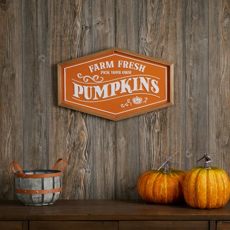 Farm Fresh Pumpkins Wall Plaque