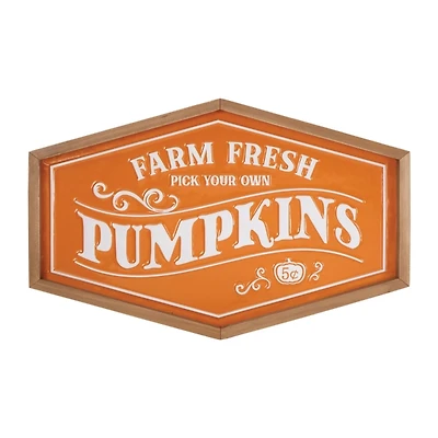 Farm Fresh Pumpkins Wall Plaque