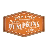 Farm Fresh Pumpkins Wall Plaque