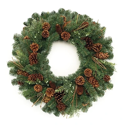 Mixed Pine and Pinecone Wreath, 32 in.
