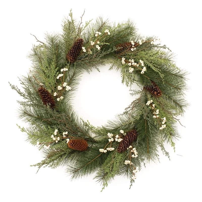 Mixed Pine and Tallow Berry Wreath