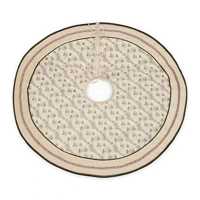 Neutral Pinecone Printed Tree Skirt