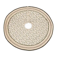 Neutral Pinecone Printed Tree Skirt