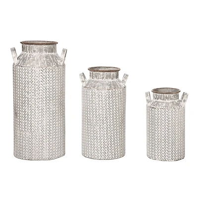 Herringbone Jug Containers, Set of 3