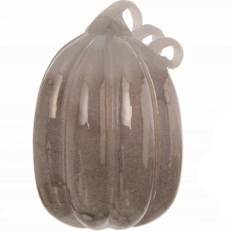 Silver Glass Pumpkins, Set of 2