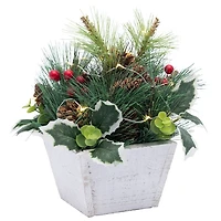 LED Pine and Holly Centerpiece