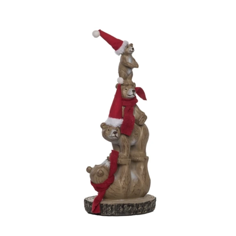 Christmas Woodland Tumbling Bears Decoration
