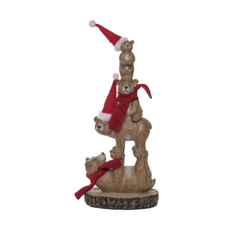 Christmas Woodland Tumbling Bears Decoration