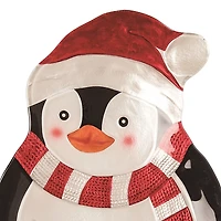 Penguin Fused Glass Serving Platter