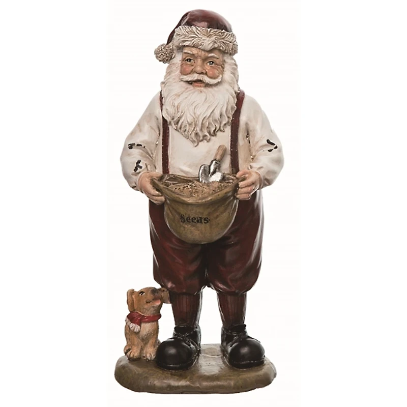 Farmhouse Santa Figurines, Set of 2
