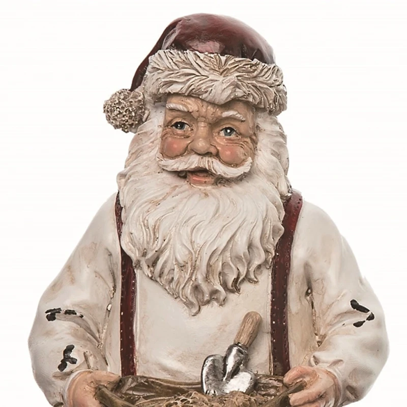 Farmhouse Santa Figurines, Set of 2