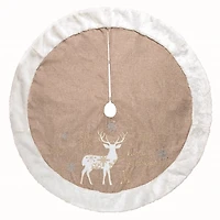 Elegant Reindeer Christmas Tree Skirt