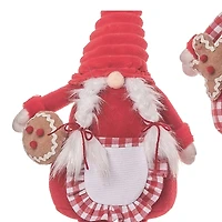 Red Plaid Plush Baker Gnomes, Set of 2