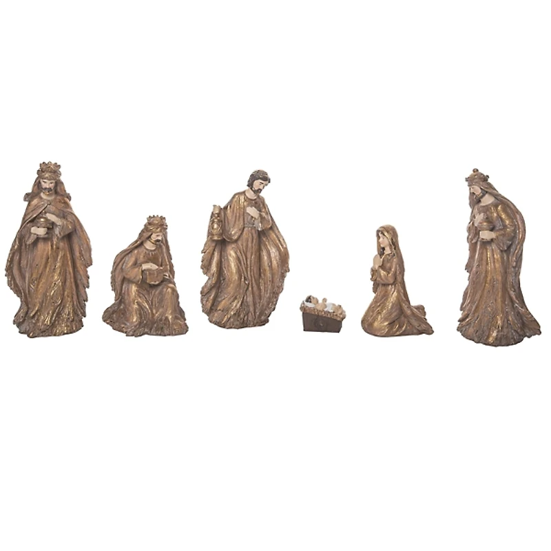 Elegant Gilded 6-pc. Nativity Set