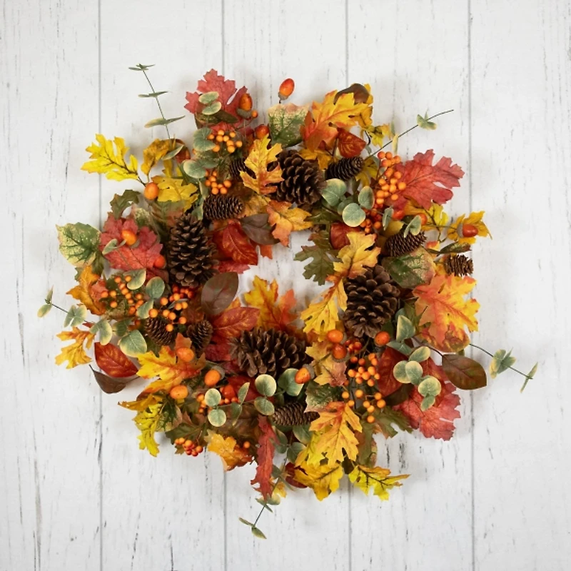 Berries and Pinecones Fall Wreath