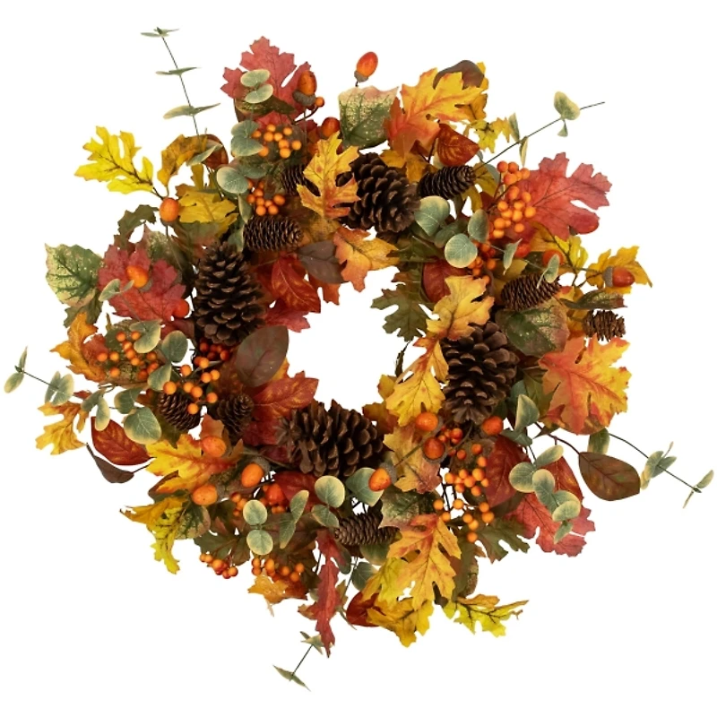 Berries and Pinecones Fall Wreath