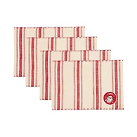 Striped Santa Embellishment Placemats, Set of 4