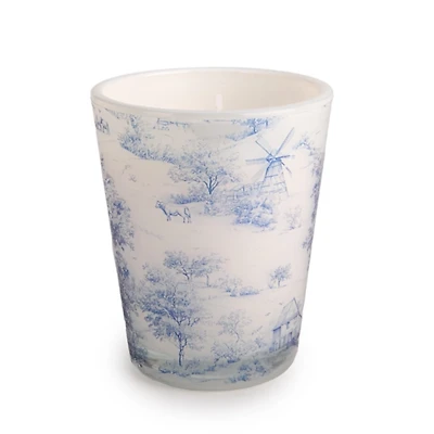 Palo Santo Blue Toile 1-Wick Jar Candle