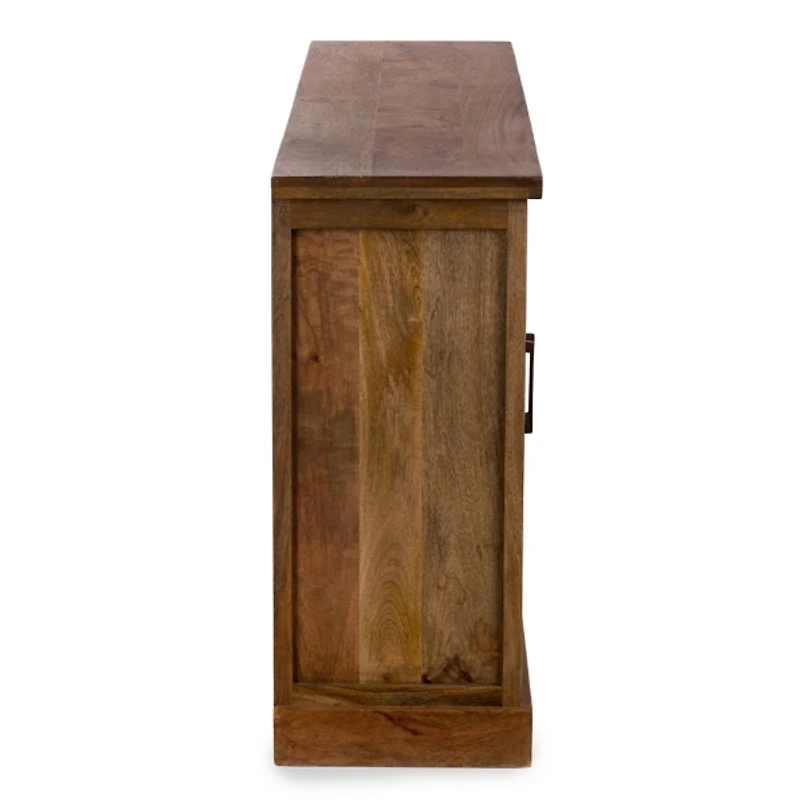 Archer Brown Wood 4-Door Cabinet