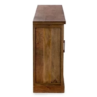 Archer Brown Wood 4-Door Cabinet