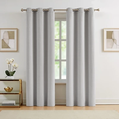 Vince Camuto Gray Room Darkening Curtains, 96 in.
