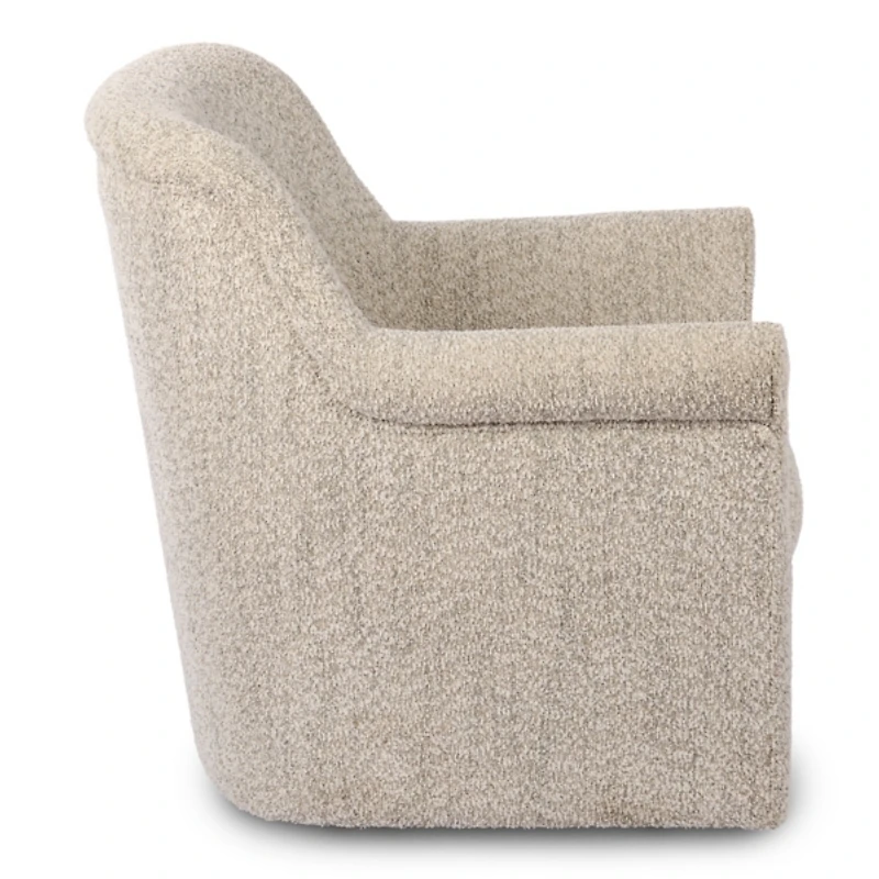 Kamryn Natural Boucle Swivel Chair