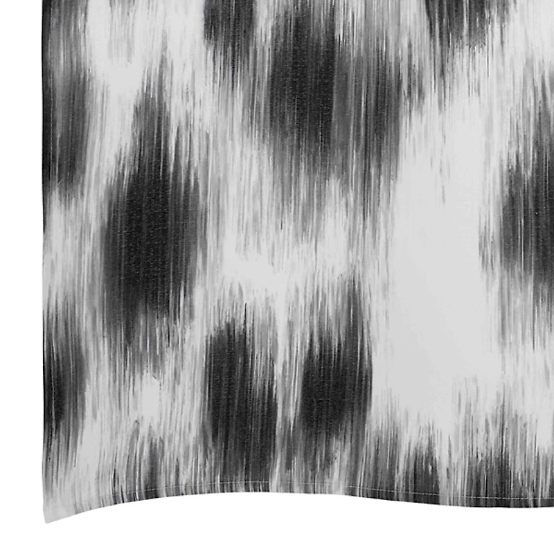 Nicole Miller Black & White Leopard Shower Curtain