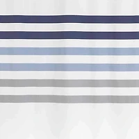 Izod Blue and White Striped Shower Curtain
