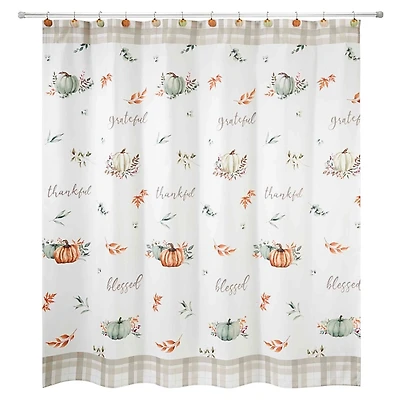 Thankful Fall Harvest Shower Curtain