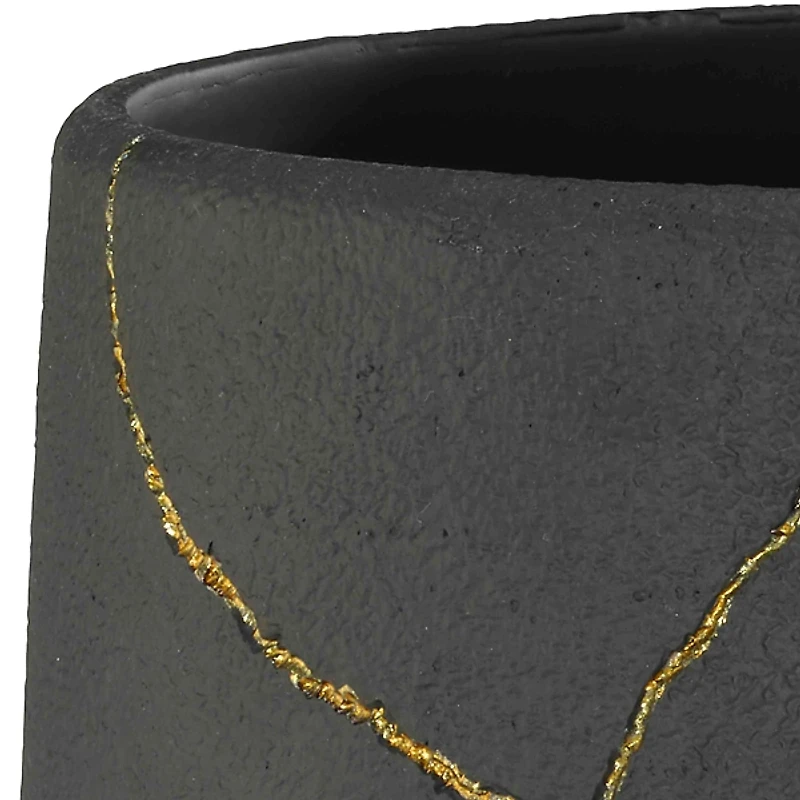 Nicole Miller Sydney Black Wastebasket