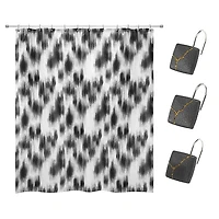 Nicole Miller Black Square Shower Hooks, Set of 12