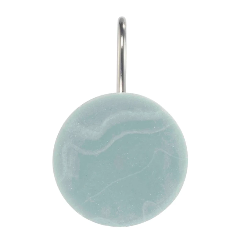 Nicole Miller Blue Kendall Shower Hooks, Set of 12