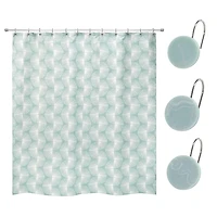 Nicole Miller Blue Kendall Shower Hooks, Set of 12