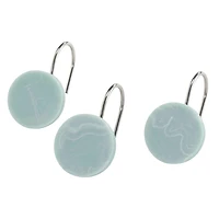 Nicole Miller Blue Kendall Shower Hooks, Set of 12