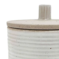 Drift Stoneware Bathroom Jar with Lid