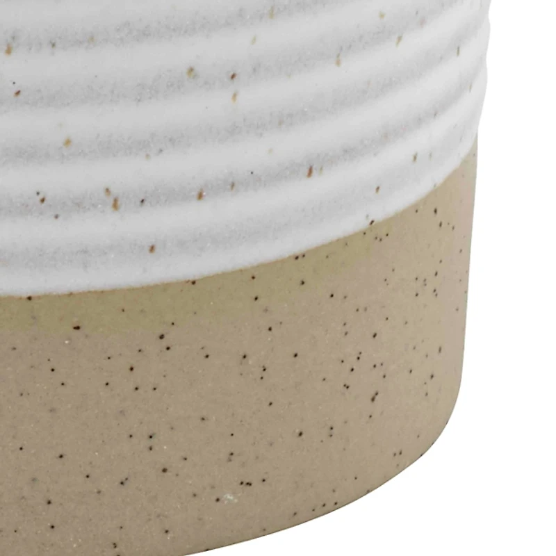 Drift Stoneware Bathroom Jar with Lid