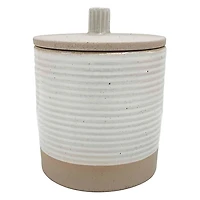 Drift Stoneware Bathroom Jar with Lid