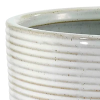White Drift Stoneware Wastebasket
