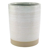 White Drift Stoneware Wastebasket