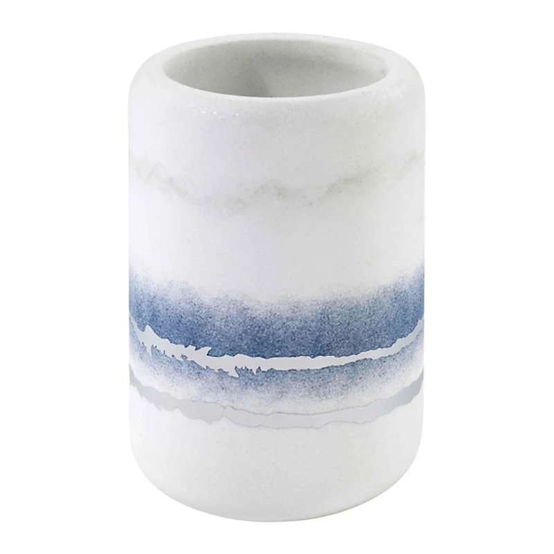 Murano Blue Faux Marble Bathroom Tumbler