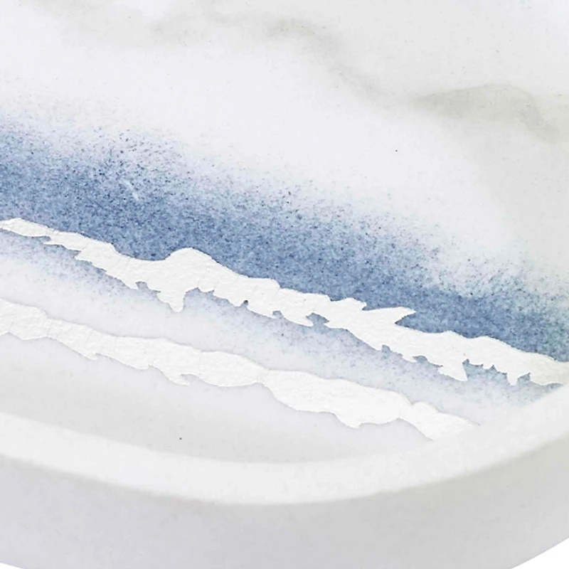 Murano Blue Faux Marble Soap Dish