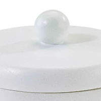 Murano Blue Faux Marble Bathroom Jar with Lid