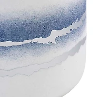 Murano Blue Faux Marble Bathroom Jar with Lid