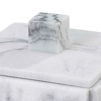 Catania Faux Marble Bathroom Jar with Lid