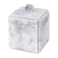 Catania Faux Marble Bathroom Jar with Lid