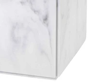 Catania White Marble Wastebasket